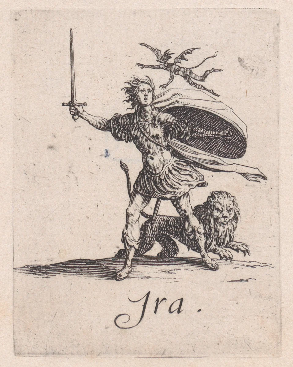 La Colère (Wrath), from "Les Péchées Capitaux" (The Deadly Sins) by Jacques Callot, print, 1615-1625