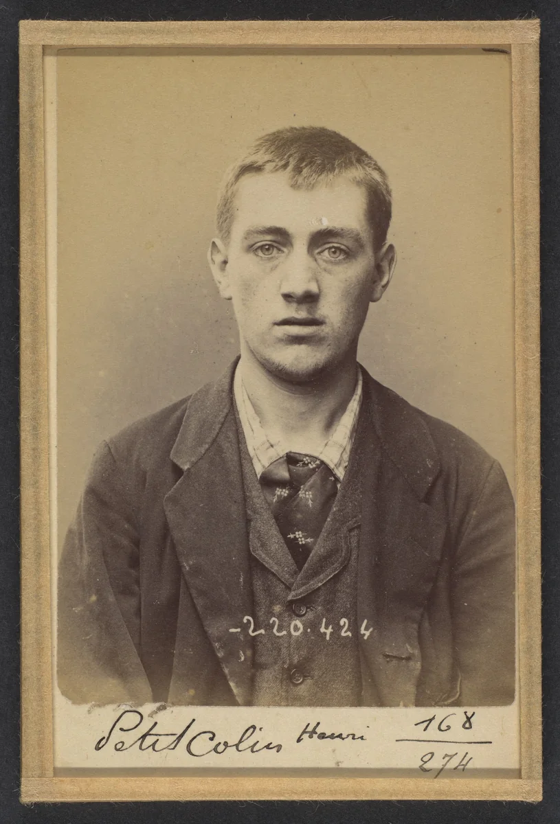 Peticolin. Henri. 23 ans, né le 8/6/71 à Goersdorf (Bas-Rhin). Vernisseur. Anarchiste. 2/7/94. by Alphonse Bertillon, photograph, 1894