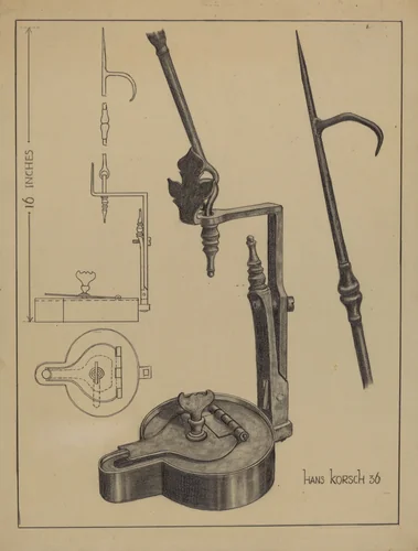 Betty Lamp by Hans Korsch, index of american design, 1936