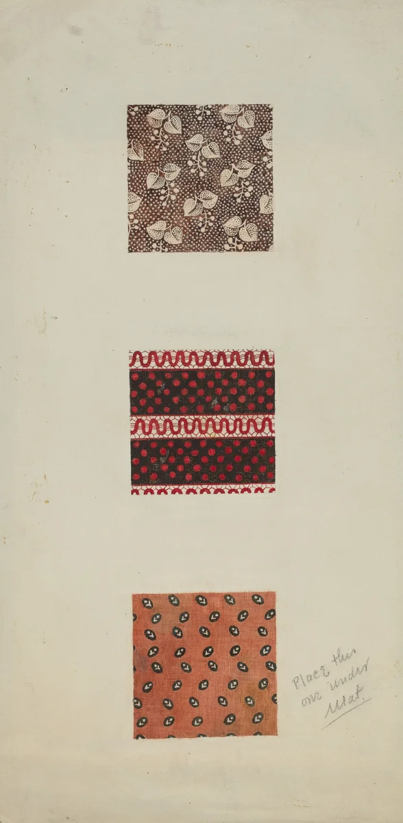 Patchwork from Spread (Quilt) by Inez McCombs, index of american design, 1939