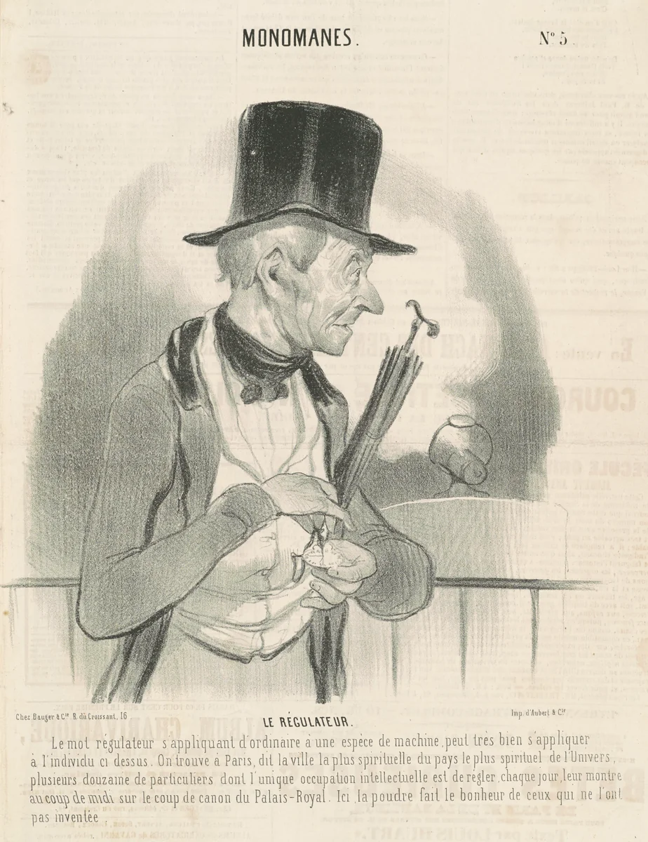 Le regulateur by Honoré Daumier, print, 1841