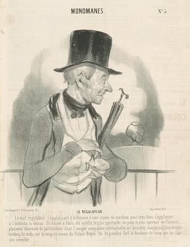 Le regulateur by Honoré Daumier, print, 1841