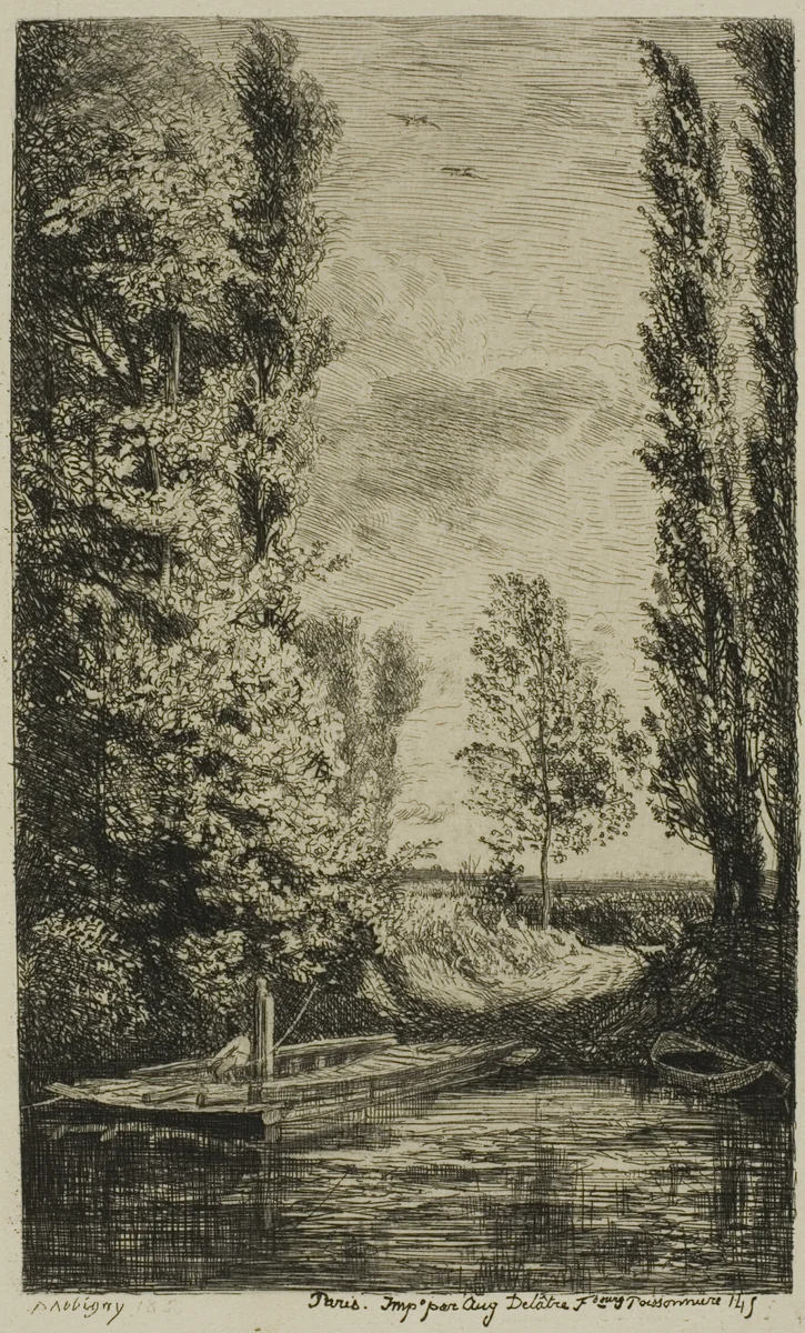 The Ferryboat by Charles-François Daubigny, print, 1850