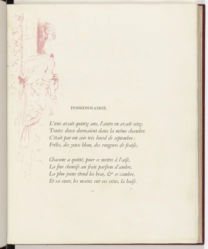 In-text plate (page 11) from Parallèlement (In Parallel) by Pierre Bonnard, illustrated book, 1900
