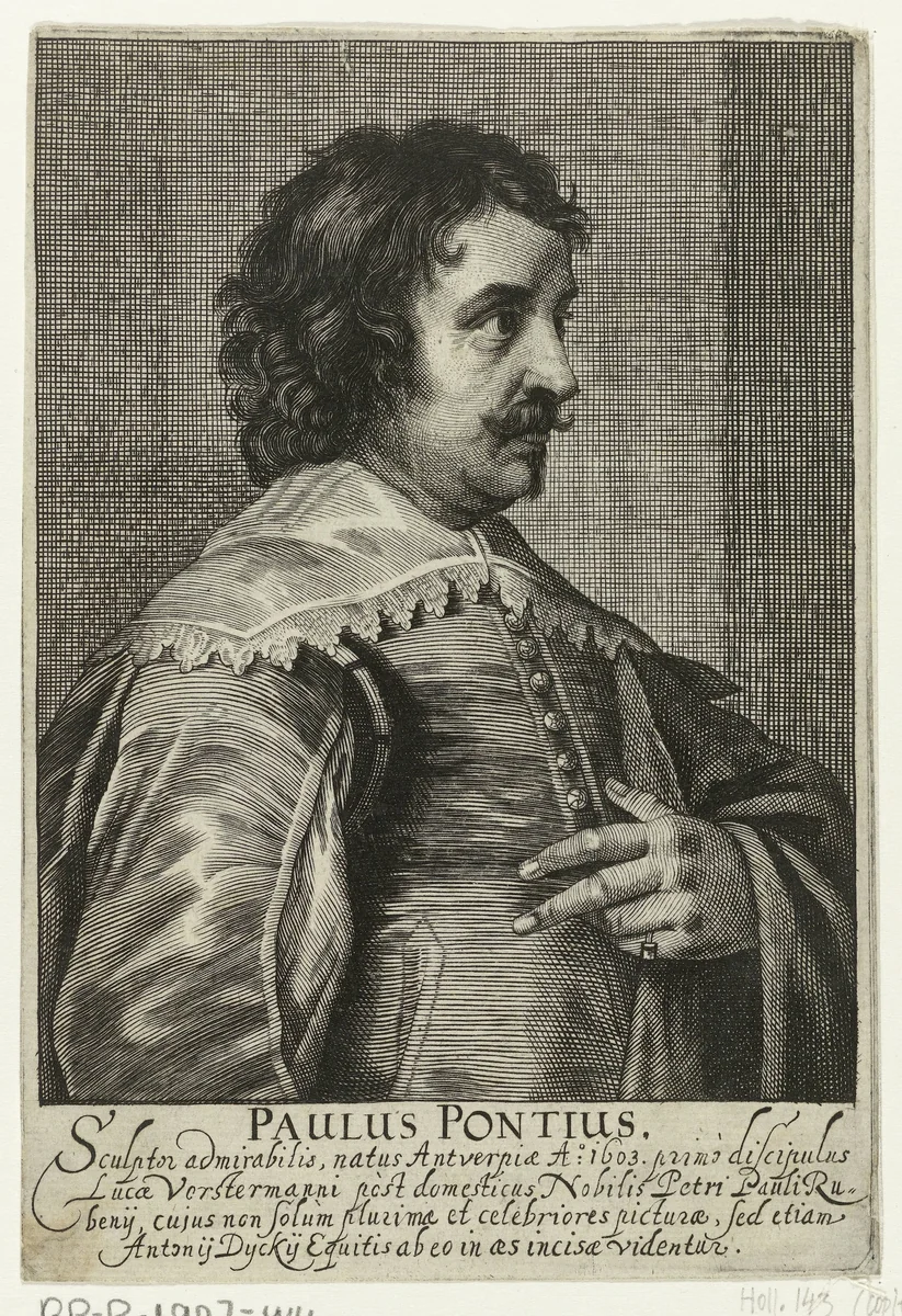 Portret van Paulus Pontius by anonymous, print, 1616-1724