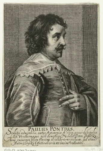 Portret van Paulus Pontius by anonymous, print, 1616-1724