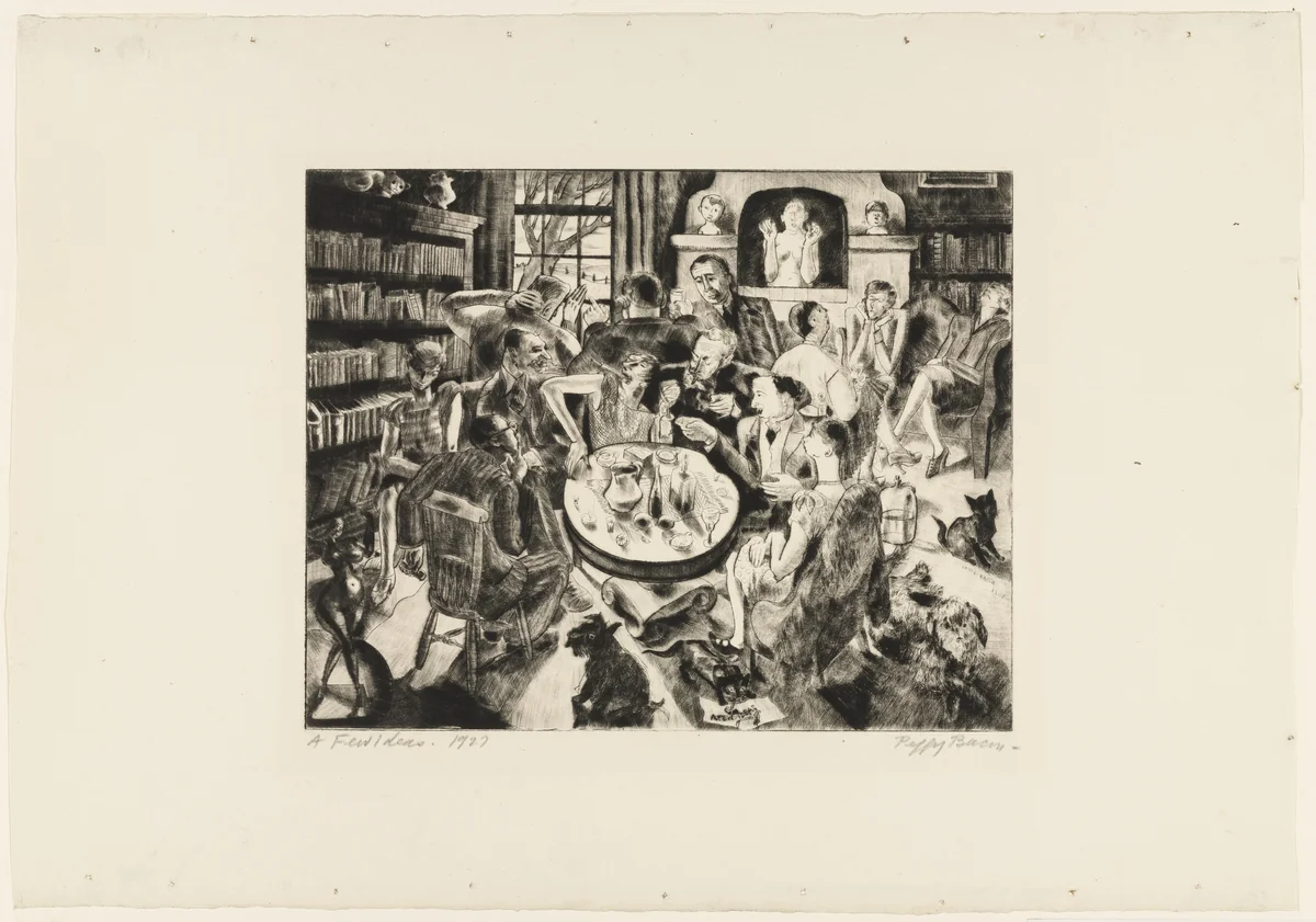 A Few Ideas by Peggy Bacon, print, 1927