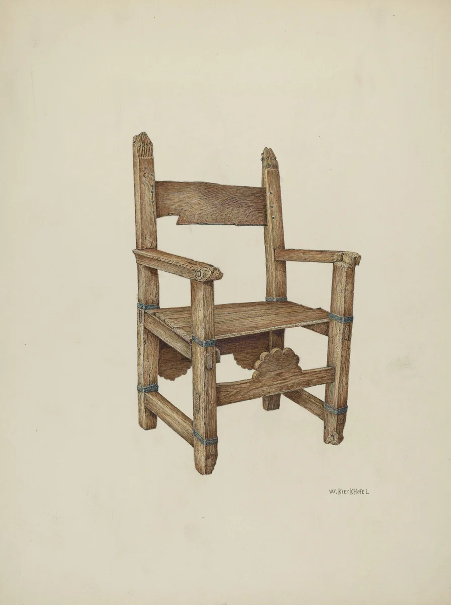 Sanctuary Chair by William Kieckhofel, index of american design, 1941