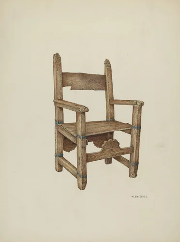 Sanctuary Chair by William Kieckhofel, index of american design, 1941