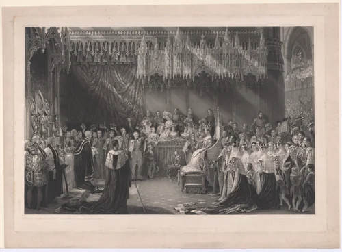 Coronation of Queen Victoria by Henry Thomas Ryall, print, 1842