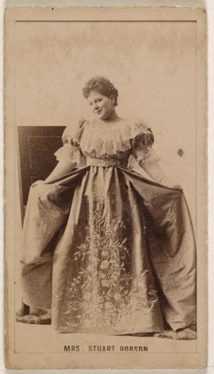 Mrs. Stuart Robson, from the Actresses series (N245) issued by Kinney Brothers to promote Sweet Caporal Cigarettes by Kinney Brothers Tobacco Company, photograph, 1890
