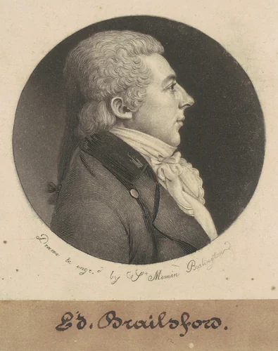 Edward Brailsford by Charles B. J. Févret de Saint-Mémin, print, 1798
