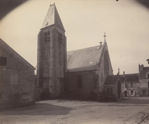 Bièvres, place de l'Eglise by Eugène Atget, photograph, 1924