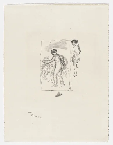 Woman by the Grapevine, Fourth Variant (Femme au cep de vigne, 4e variante) from Twelve Original Lithographs by Pierre-Auguste Renoir (Douze lithographies originales de Pierre-Auguste Renoir) by Pierre-Auguste Renoir, print, 1904