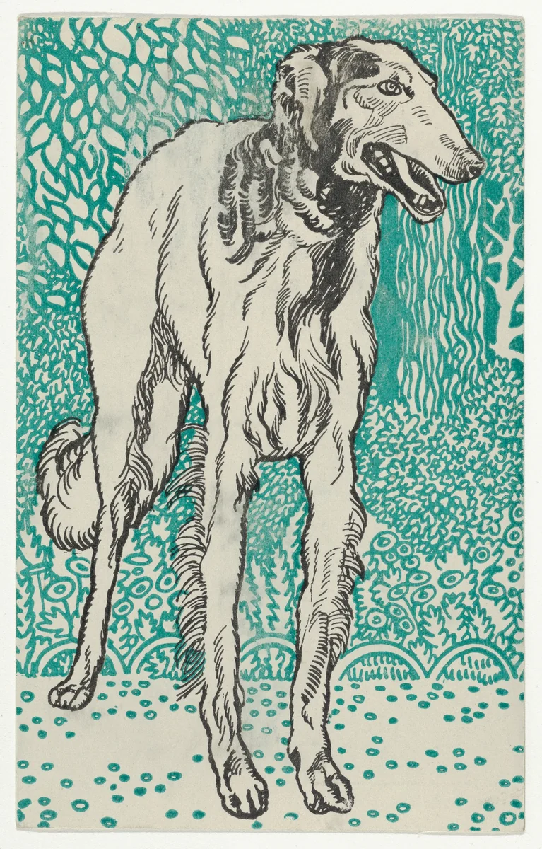 Greyhound by Moriz Jung, print, 1912