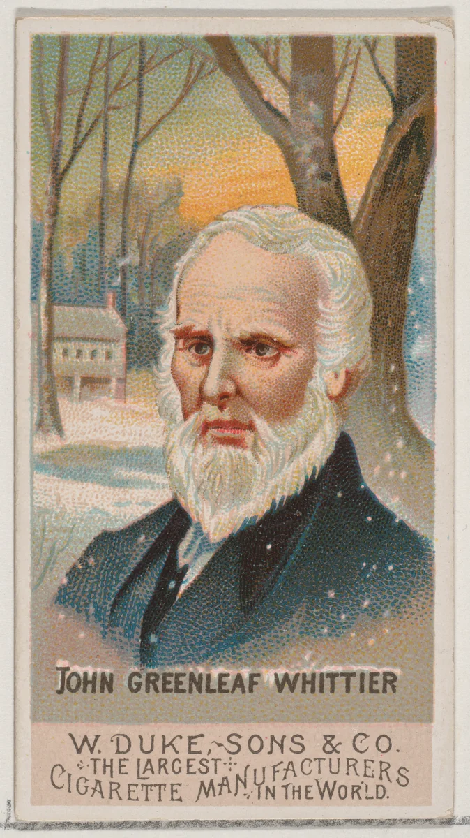John Greenleaf Whittier, from the series Great Americans (N76) for Duke brand cigarettes by W. Duke, Sons & Co., print, 1888