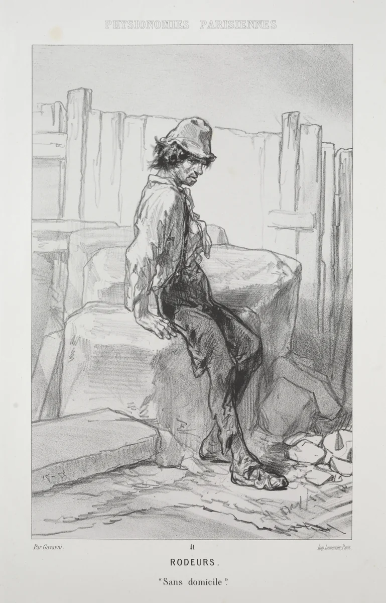 Rodeurs by Paul Gavarni, print, 1853-1863