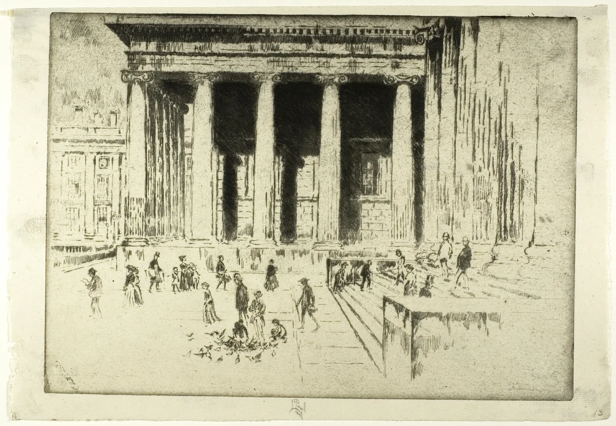 The Steps, British Museum by Joseph Pennell, print, 1904