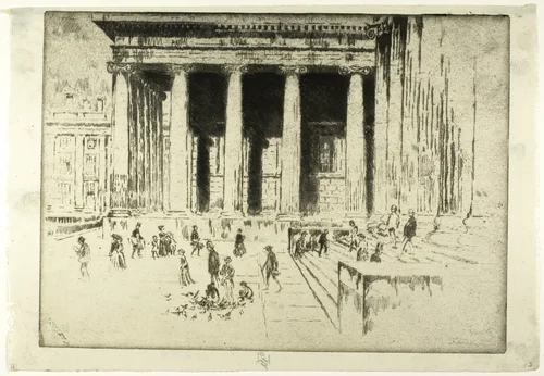 The Steps, British Museum by Joseph Pennell, print, 1904