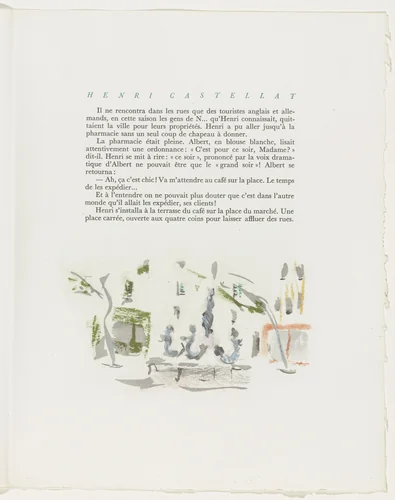 Tailpiece (page 95) from Mille Regrets (A Thousand Regrets) by Christian Bérard, illustrated book, 1947