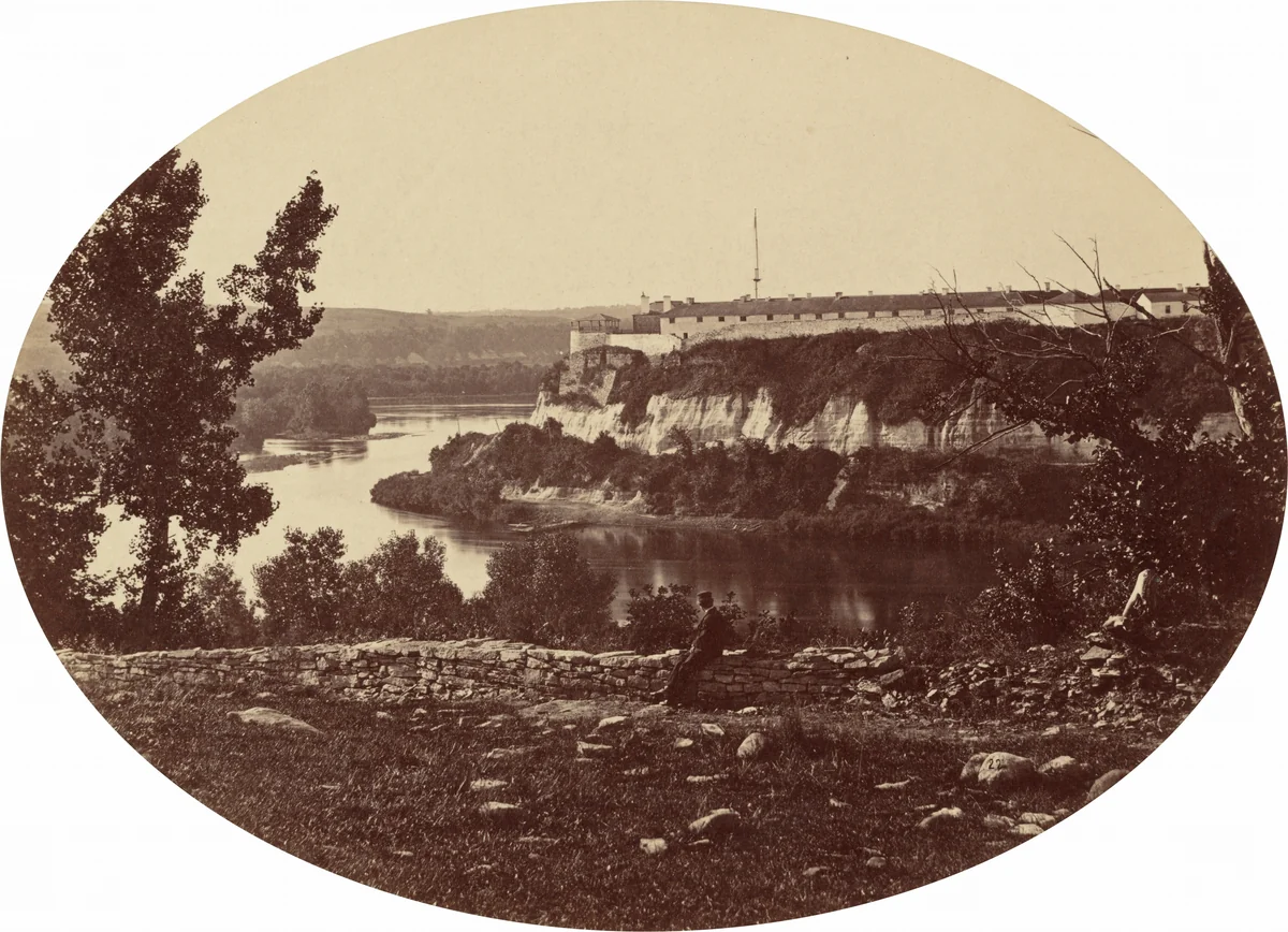 Fort Snelling by Joel E. Whitney, photograph, 1860-1870