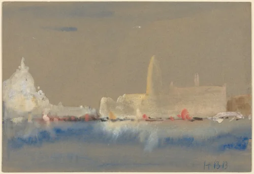 The Salute and the Palazzo Ducale from the Bacino di San Marco by Hercules Brabazon Brabazon, drawing, 1821-1906