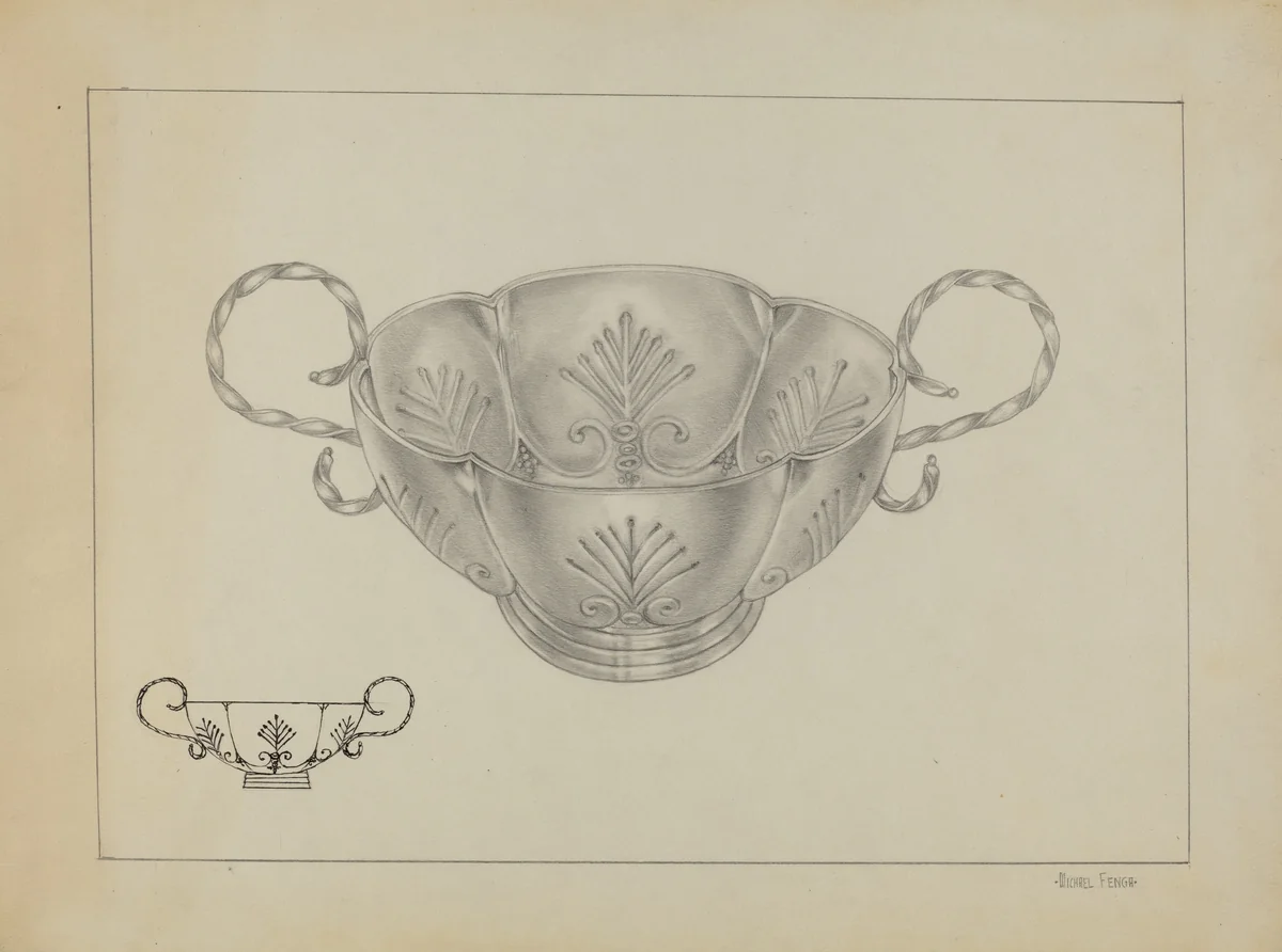 Silver Bowl by Michael Fenga, index of american design, 1936