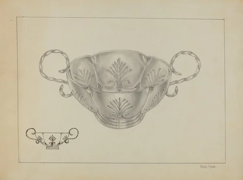 Silver Bowl by Michael Fenga, index of american design, 1936
