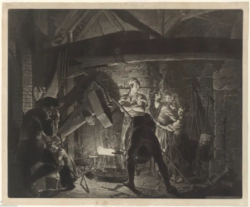 An Iron Forge by Richard Earlom, print, 1773