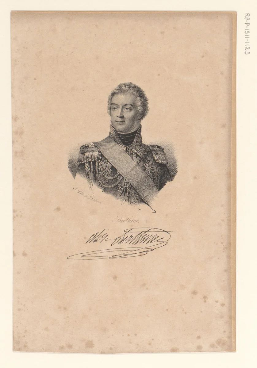 Portret van Louis-Alexandre Berthier by anonymous, print, 1818-1842