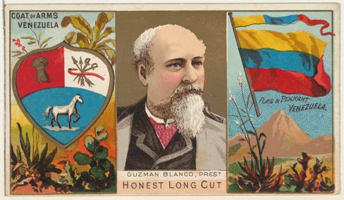 Guzman Blanco, President of Venezuela, from the Rulers, Flags, and Coats of Arms series (N126-1) issued by W. Duke, Sons & Co. by W. Duke, Sons & Co., print, 1888