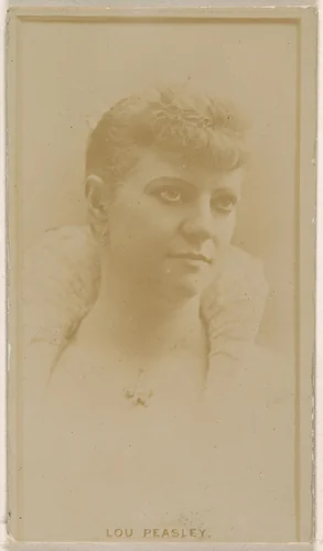 Lou Peasley, from the Actresses series (N245) issued by Kinney Brothers to promote Sweet Caporal Cigarettes by Kinney Brothers Tobacco Company, photograph, 1890