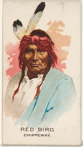 Red Bird, Chippeway, from the American Indian Chiefs series (N2) for Allen & Ginter Cigarettes Brands by Allen & Ginter, print, 1888