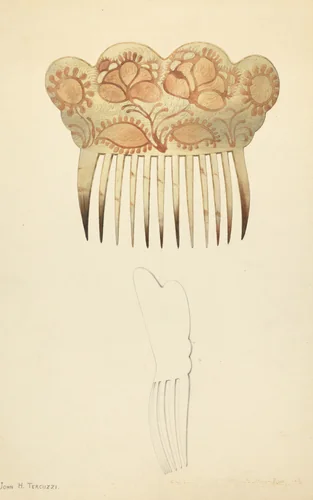 Comb by John H. Tercuzzi, index of american design, 1939