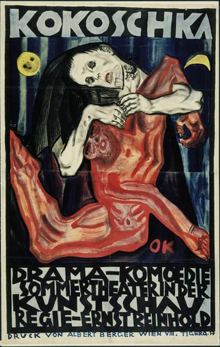 Pietà (Poster for Murderer, Hope of Women) by Oskar Kokoschka, design, 1909