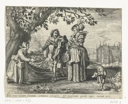 Lente by Daniël van den Bremden, print, 1625-1630
