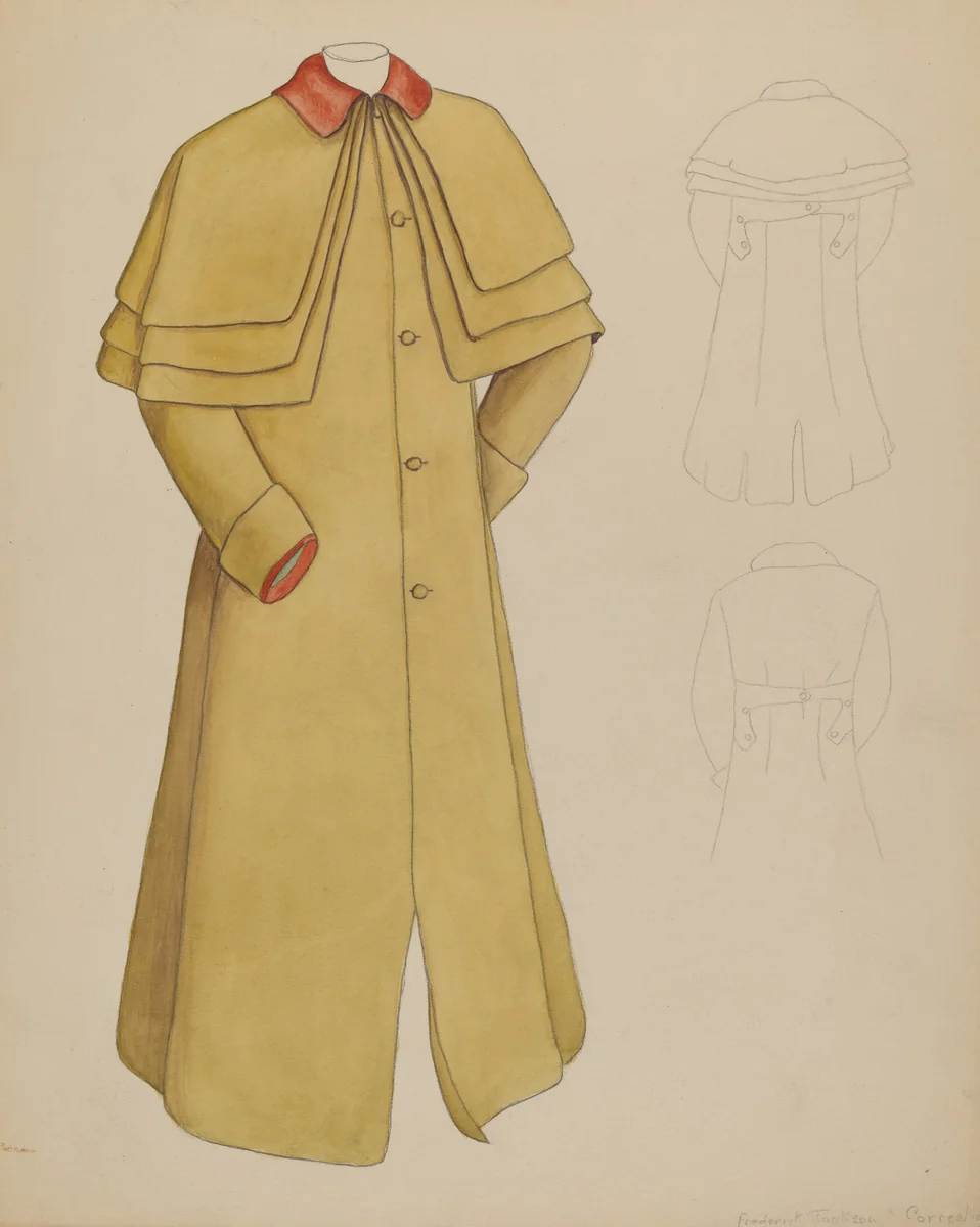 Man's Great Coat by Frederick Jackson, index of american design, 1937