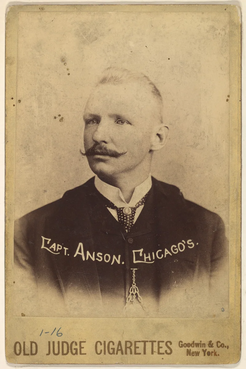 Captain Adrian Constantine Anson, Chicago, from the series Old Judge Cigarettes by Goodwin & Company, photograph, 1887-1889
