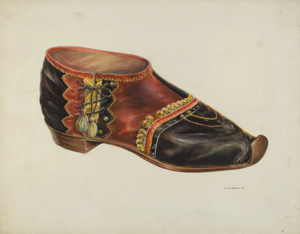 Velvet Shoe by Gerald Transpota, index of american design, 1937