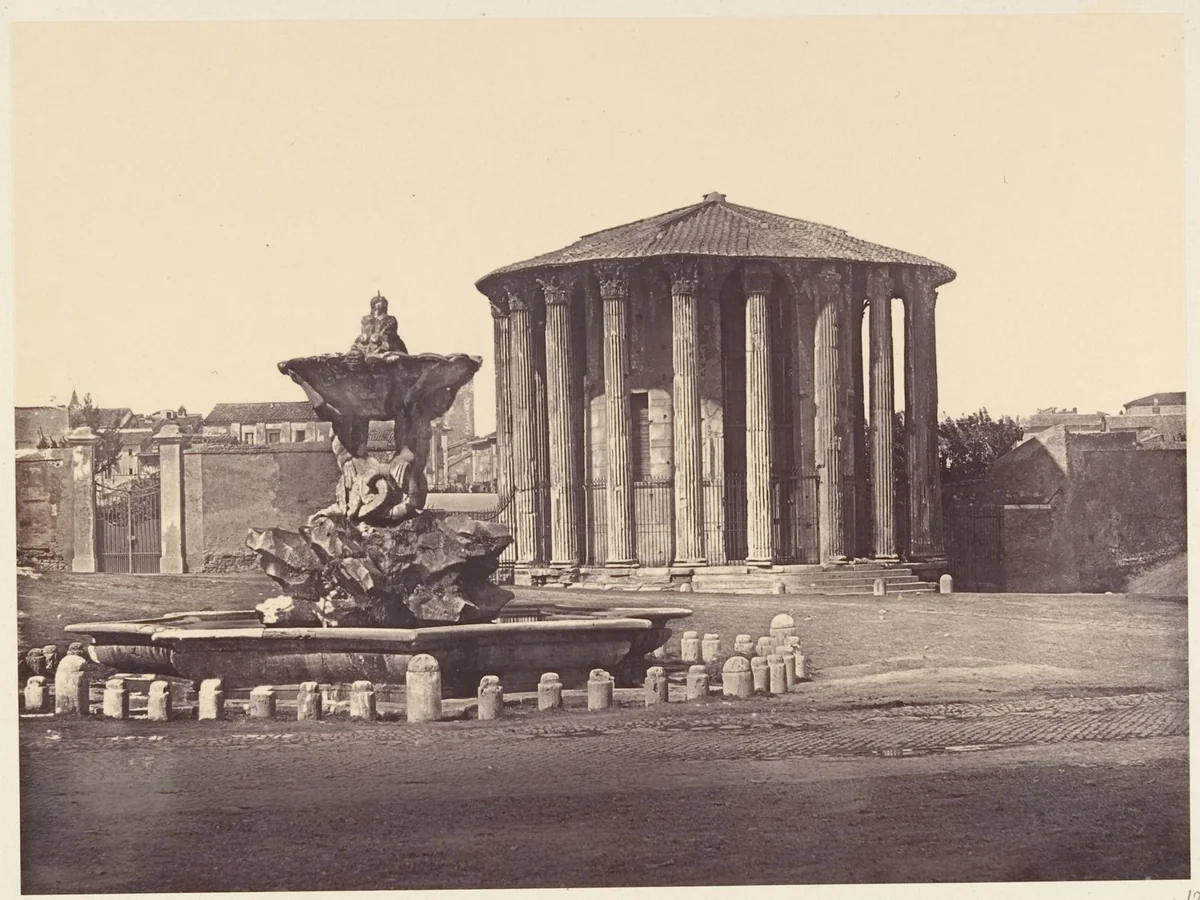 Tempio di Vesta by Eugène Constant, photograph, 1848-1852