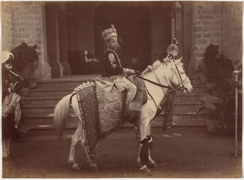 His Highness the Maharaja of Rewa by Raja Deen Dayal, photograph, 1886