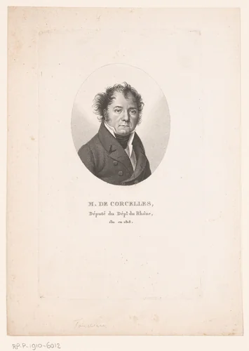 Portret van Claude Tircuy de Corcelles by Ambroise Tardieu, print, 1820-1821