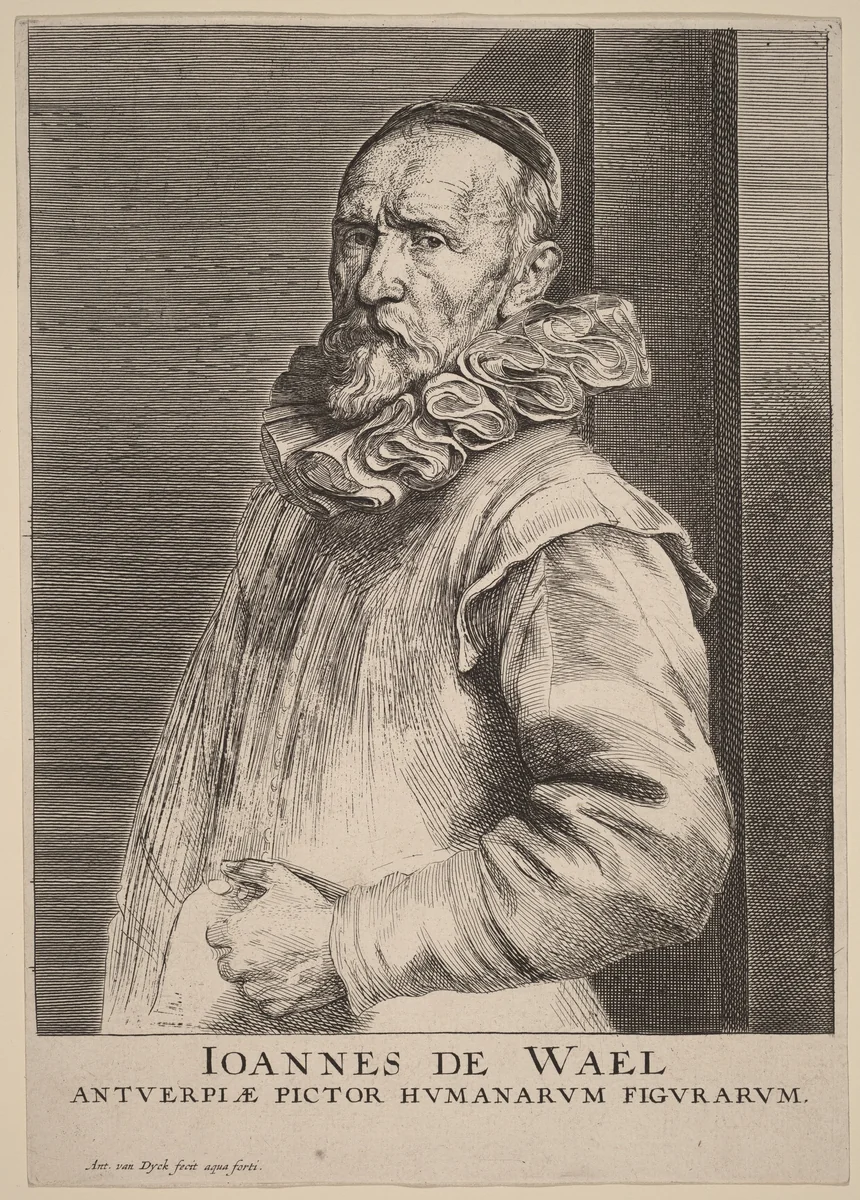 Jan de Wael by Anthony van Dyck, print, 1630