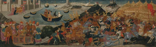 The Battle of Pharsalus and the Death of Pompey by Apollonio di Giovanni
Marco del Buono Giamberti, painting, 1450-1460