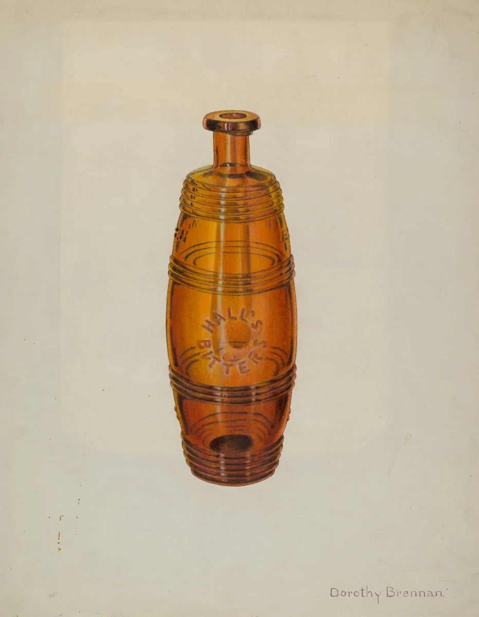 Bottle by Dorothy Brennan, index of american design, 1939