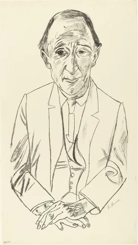 Portrait of the Composer Frederik Delius (Bildnis des Komponisten Frederik Delius) by Max Beckmann, print, 1922