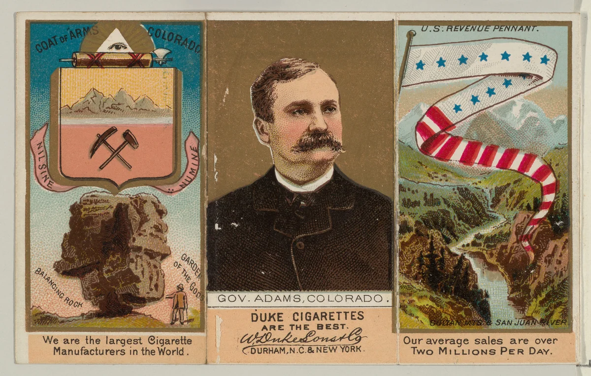 Governor Adams, Colorado, from "Governors, Arms, Etc." series (N133-2), issued by Duke Sons & Co. by W. Duke, Sons & Co., print, 1885-1892