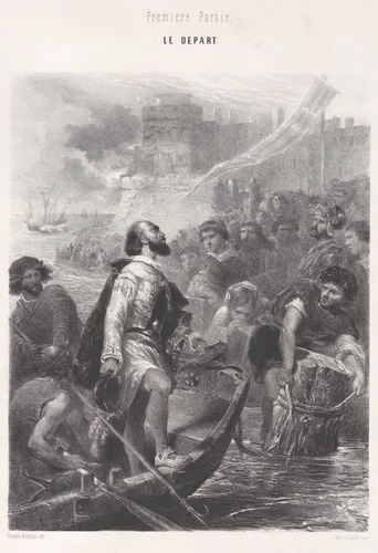 First Part, the Departure by Célestin Nanteuil, print, 1825-1865