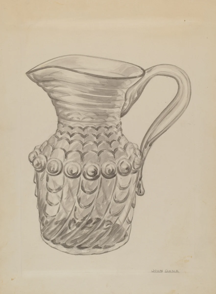 Pitcher by John Dana, index of american design, 1937