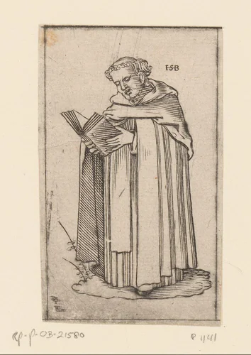 Monnik van de orde der Wilhelmieten by anonymous, print, 1526